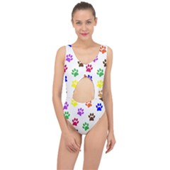 Pawprints Paw Prints Paw Animal Center Cut Out Swimsuit by Sapixe