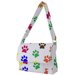 Pawprints Paw Prints Paw Animal Full Print Messenger Bag by Sapixe