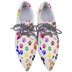 Pawprints Paw Prints Paw Animal Pointed Oxford Shoes by Sapixe