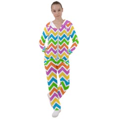 Chevron Pattern Design Texture Women s Tracksuit