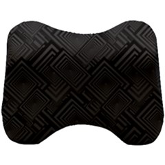 Diagonal Square Black Background Head Support Cushion by Sapixe