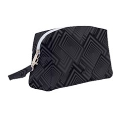 Diagonal Square Black Background Wristlet Pouch Bag (medium)