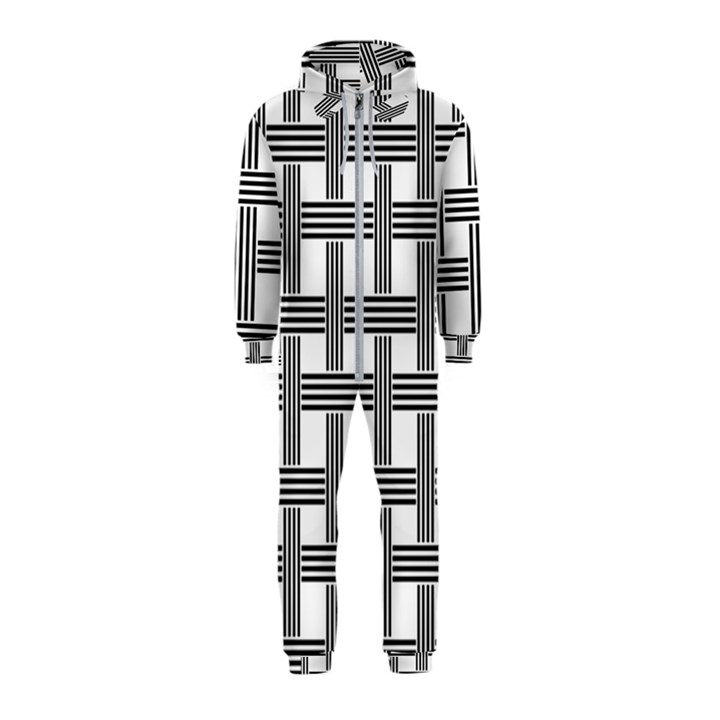 Seamless Stripe Pattern Lines Hooded Jumpsuit (Kids)