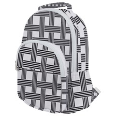 Seamless Stripe Pattern Lines Rounded Multi Pocket Backpack