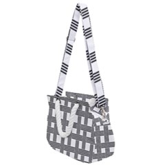 Seamless Stripe Pattern Lines Rope Handles Shoulder Strap Bag