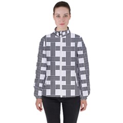 Seamless Stripe Pattern Lines Women s High Neck Windbreaker by Sapixe