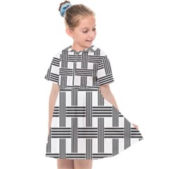 Seamless Stripe Pattern Lines Kids  Sailor Dress