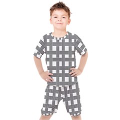 Seamless Stripe Pattern Lines Kids  Tee And Shorts Set by Sapixe