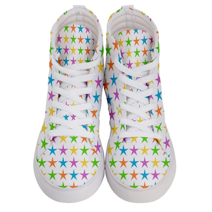 Star Pattern Design Decoration Women s Hi-Top Skate Sneakers