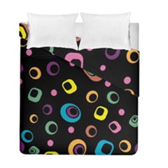 Abstract Background Retro Duvet Cover Double Side (full/ Double Size) by Sapixe