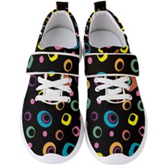 Abstract Background Retro Men s Velcro Strap Shoes by Sapixe