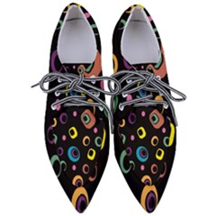 Abstract Background Retro Pointed Oxford Shoes