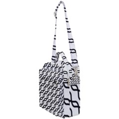 Diagonal Stripe Pattern Crossbody Day Bag