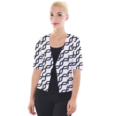 Diagonal Stripe Pattern Cropped Button Cardigan by Sapixe