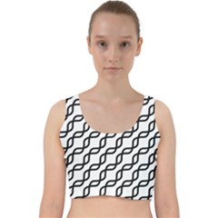 Diagonal Stripe Pattern Velvet Racer Back Crop Top by Sapixe