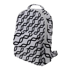 Diagonal Stripe Pattern Flap Pocket Backpack (large)