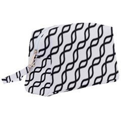 Diagonal Stripe Pattern Wristlet Pouch Bag (large)