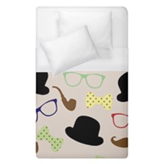 Moustache Hat Bowler Bowler Hat Duvet Cover (single Size)