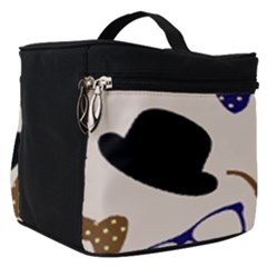 Moustache Hat Bowler Bowler Hat Make Up Travel Bag (small) by Sapixe