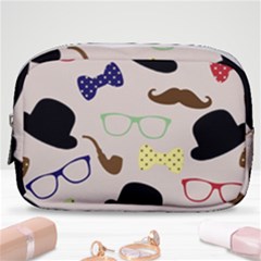 Moustache Hat Bowler Bowler Hat Make Up Pouch (small) by Sapixe