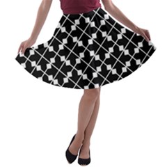 Abstract Background Arrow A-line Skater Skirt by Sapixe