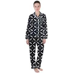 Abstract Background Arrow Satin Long Sleeve Pyjamas Set