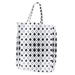 Square Diagonal Pattern Monochrome Giant Grocery Tote by Sapixe