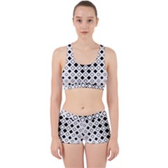 Square Diagonal Pattern Monochrome Work It Out Gym Set by Sapixe