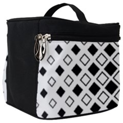 Square Diagonal Pattern Monochrome Make Up Travel Bag (big)