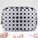 Square Diagonal Pattern Monochrome Make Up Pouch (Small) View1