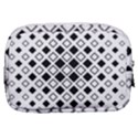 Square Diagonal Pattern Monochrome Make Up Pouch (Small) View2