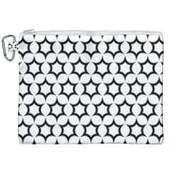 Pattern Star Repeating Black White Canvas Cosmetic Bag (xxl)