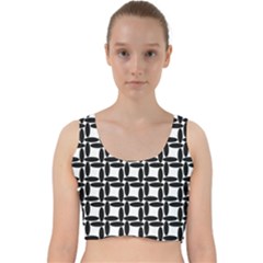 Ellipse Pattern Background Velvet Racer Back Crop Top by Sapixe