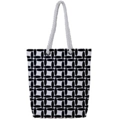 Ellipse Pattern Background Full Print Rope Handle Tote (small) by Sapixe