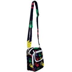 Handprints Hand Print Colourful Shoulder Strap Belt Bag