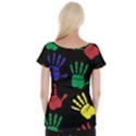 Handprints Hand Print Colourful Cap Sleeve Top View2