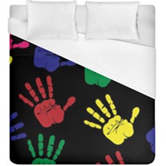 Handprints Hand Print Colourful Duvet Cover (king Size)