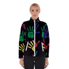 Handprints Hand Print Colourful Winter Jacket