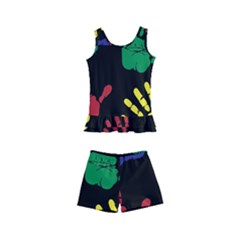 Handprints Hand Print Colourful Kids  Boyleg Swimsuit