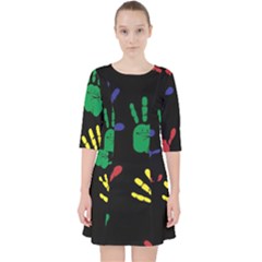 Handprints Hand Print Colourful Pocket Dress