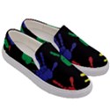 Handprints Hand Print Colourful Men s Canvas Slip Ons View3