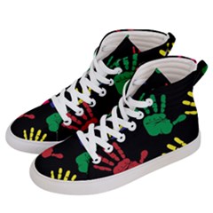 Handprints Hand Print Colourful Men s Hi-top Skate Sneakers by Sapixe