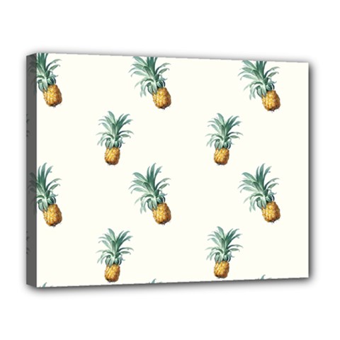 Pineapples pattern Canvas 14  x 11  (Stretched)