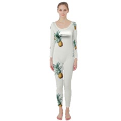 Pineapples pattern Long Sleeve Catsuit