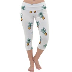 Pineapples pattern Capri Yoga Leggings