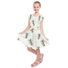 Pineapples pattern Kids  Short Sleeve Dress