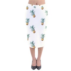 Pineapples pattern Velvet Midi Pencil Skirt