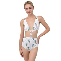 Pineapples pattern Tied Up Two Piece Swimsuit