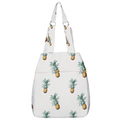 Pineapples pattern Center Zip Backpack