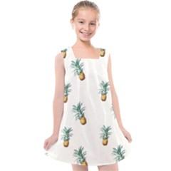 Pineapples pattern Kids  Cross Back Dress